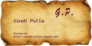 Gindl Polla névjegykártya